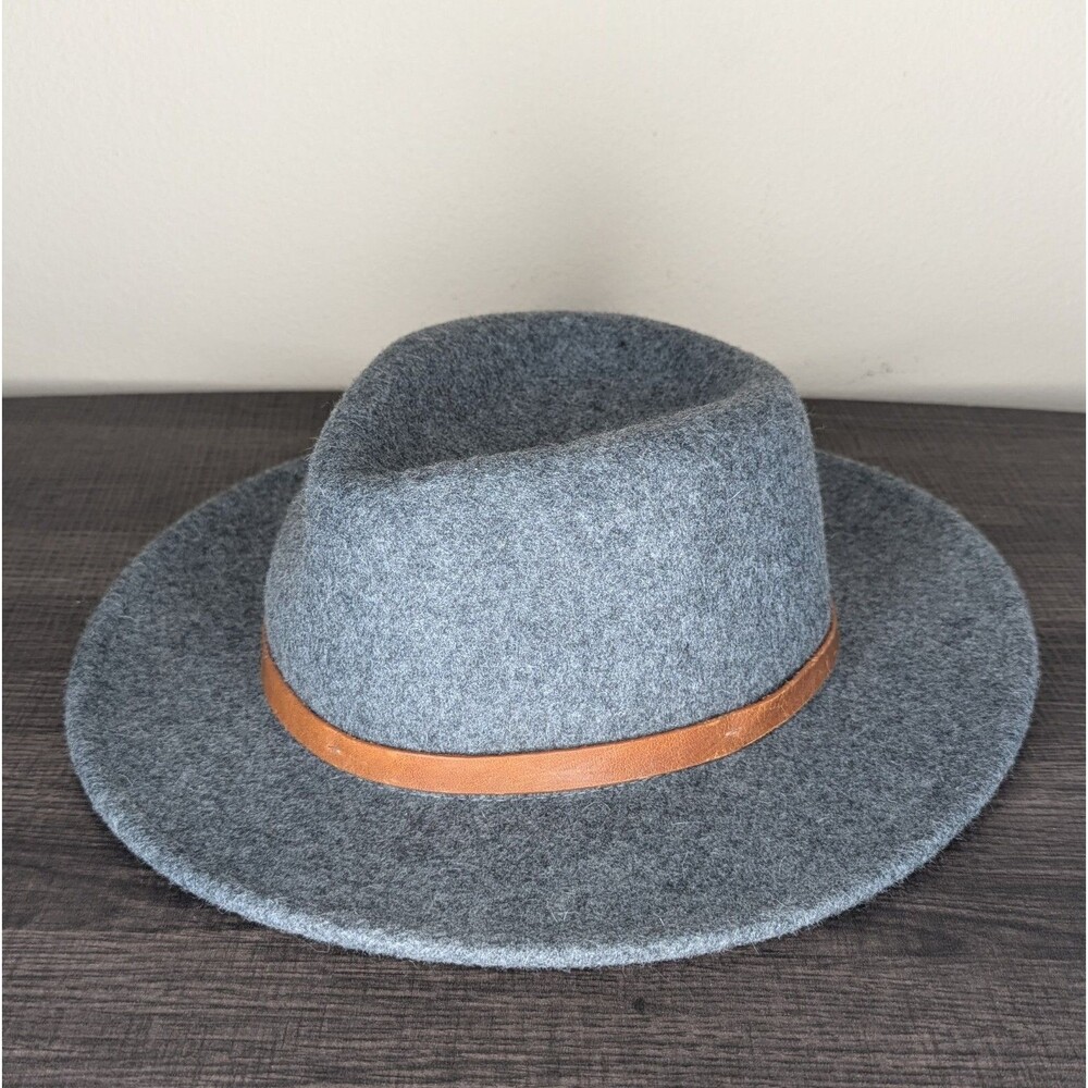 Frye Wool Fedora Hat Gray Size Medium